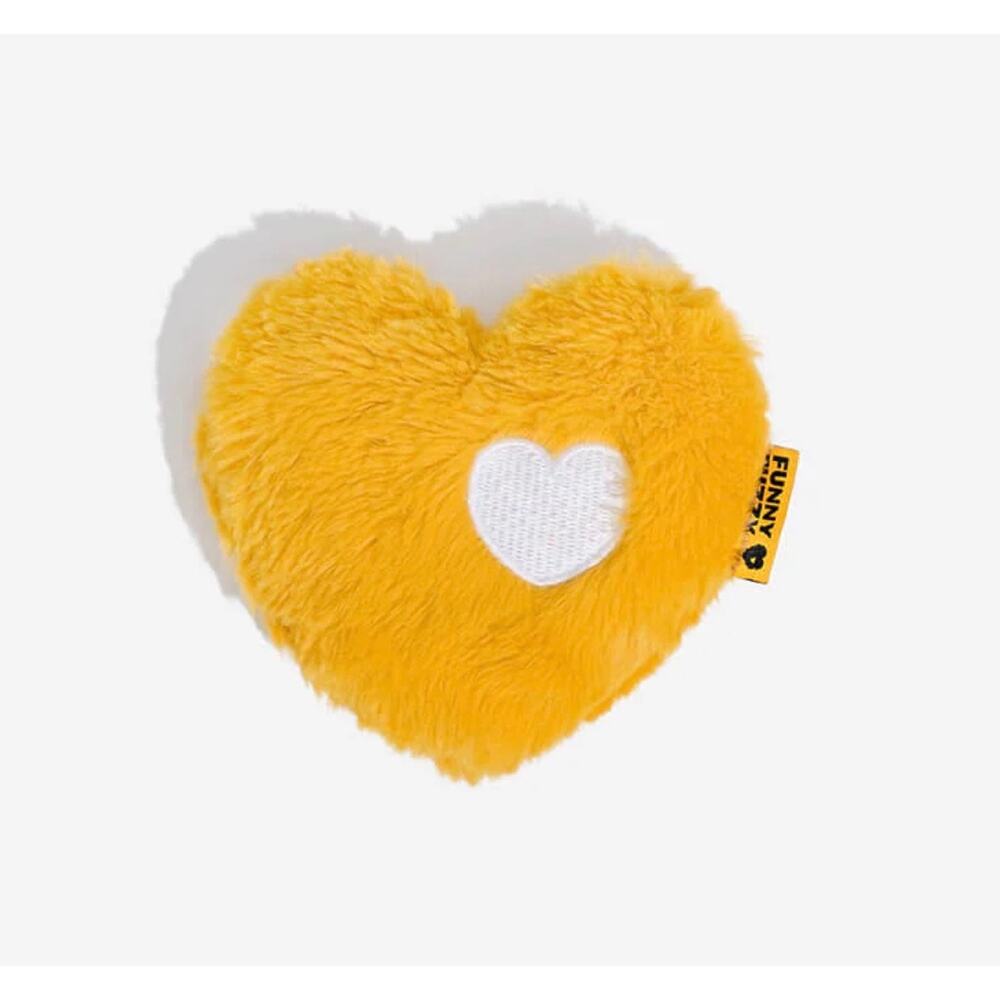 FUNNYFUZZY Heart Plush Squeaky Dog Toy